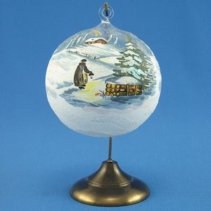 Gemalter Weihnachtsschmuck aus Glas