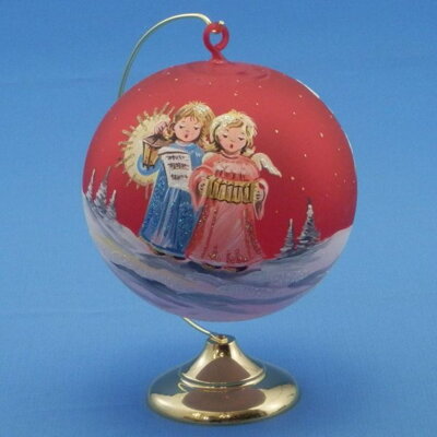 Vánoční dekorace koule - motiv andělíčci