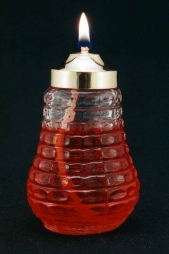 Hřbitovní olejová lampa - mosaz