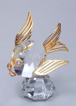 Skleněná křišťálová figurka Ryba