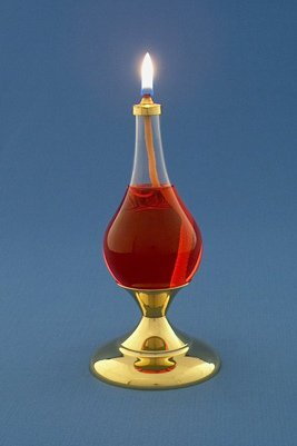 lampa olejová stolní mosaz 