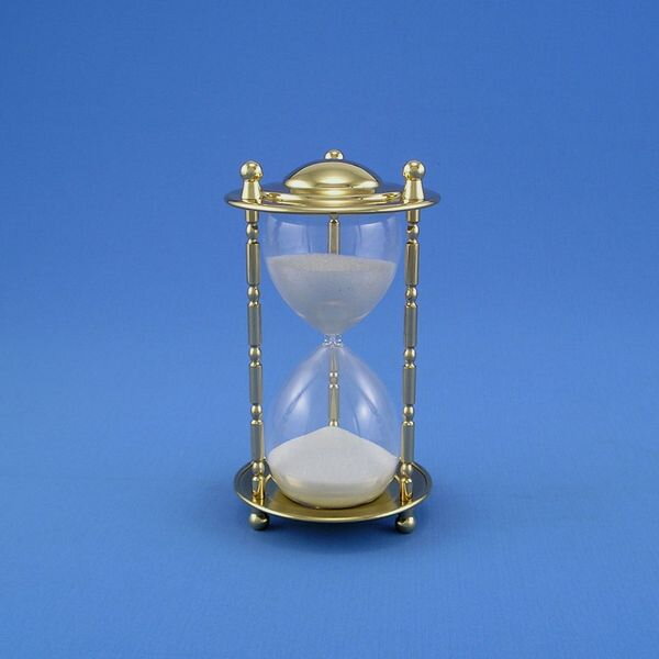 Sanduhr 10 Minuten, Messing-lackiert