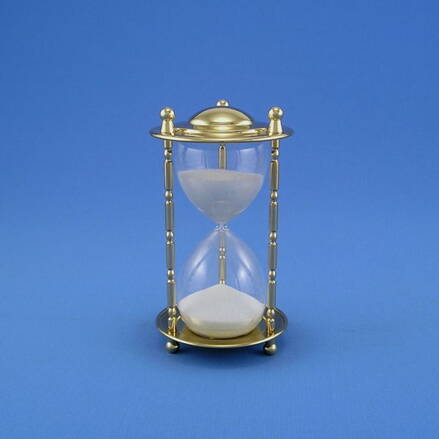 Sanduhr 10 Minuten, Messing-lackiert